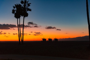 sunset un Venice Beach California