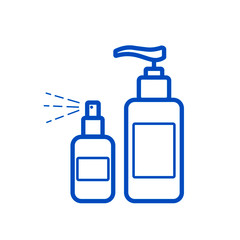 Sanitizer icon.  disinfection of hands and surfaces from viruses and germs.  stop the spread of coronavirus.  observe hygiene with an antiseptic
