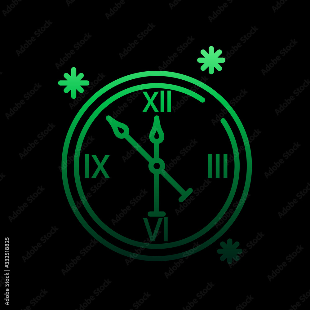 Aufkleber clock snow nolan icon. simple thin line, outline vector of winter icons for ui and ux, website or mo
