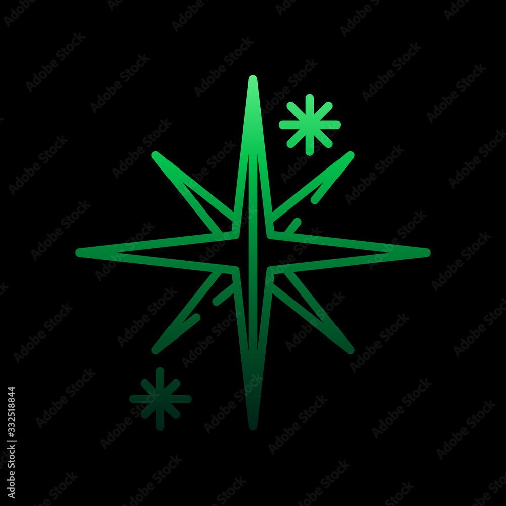 Poster star snow nolan icon. simple thin line, outline vector of winter icons for ui and ux, website or mob