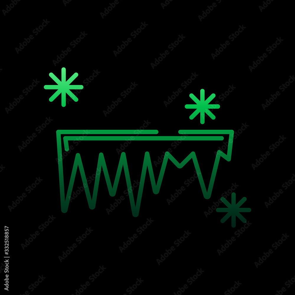 Poster ice snow nolan icon. simple thin line, outline vector of winter icons for ui and ux, website or mobi