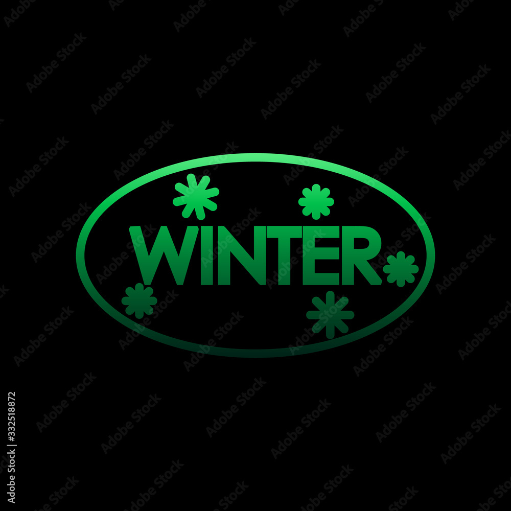 Poster winter snow nolan icon. simple thin line, outline vector of winter icons for ui and ux, website or m