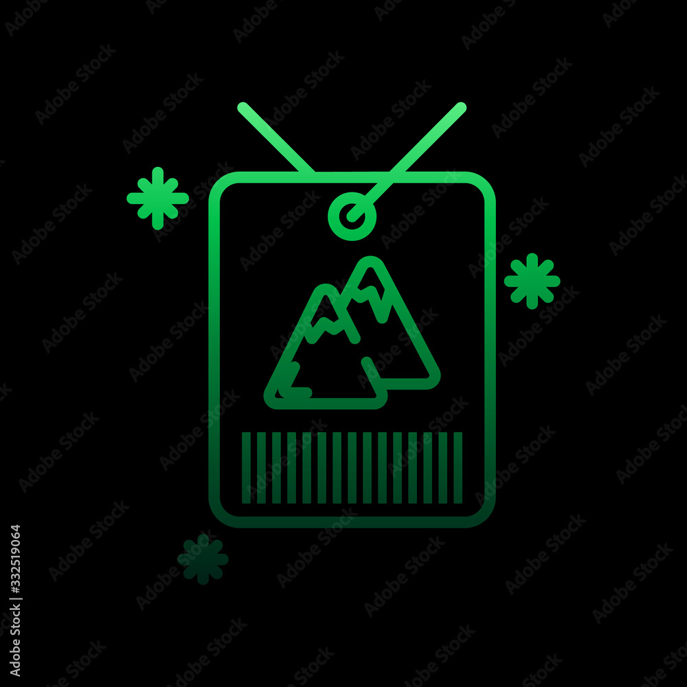 Poster snow pass badge nolan icon. simple thin line, outline vector of winter icons for ui and ux, website 