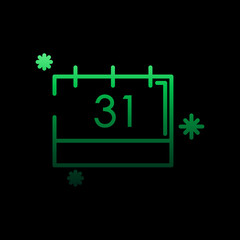 Snow calendar nolan icon. Simple thin line, outline vector of winter icons for ui and ux, website or mobile application