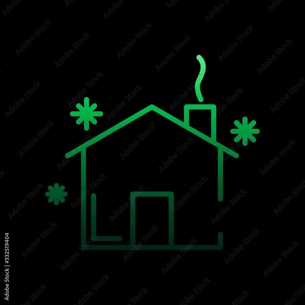 Poster house snow nolan icon. simple thin line, outline vector of winter icons for ui and ux, website or mo