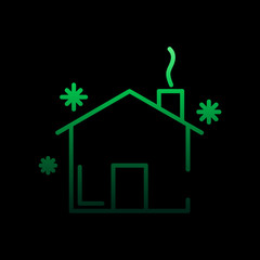 House snow nolan icon. Simple thin line, outline vector of winter icons for ui and ux, website or mobile application