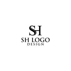 SH Letters Logo Design Vector
