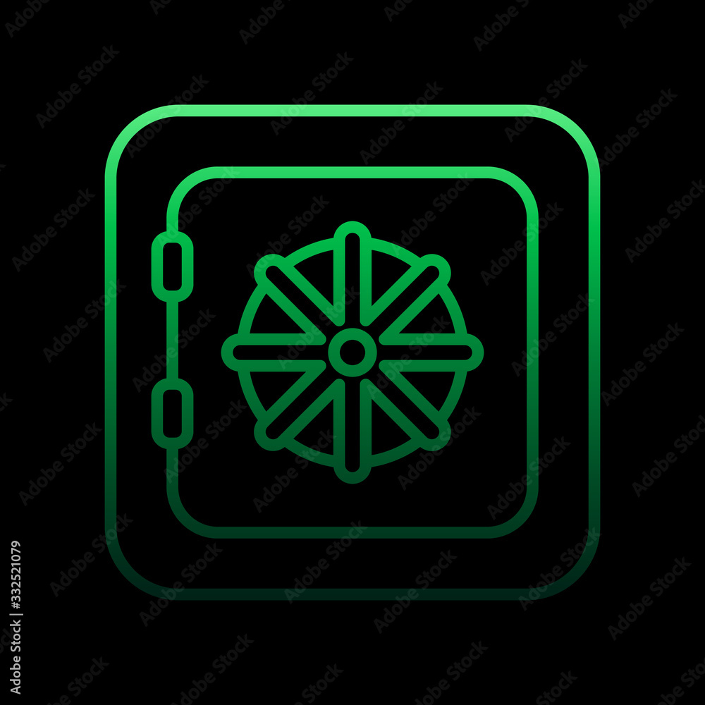 Poster safe nolan icon. simple thin line, outline vector of bank icons for ui and ux, website or mobile app
