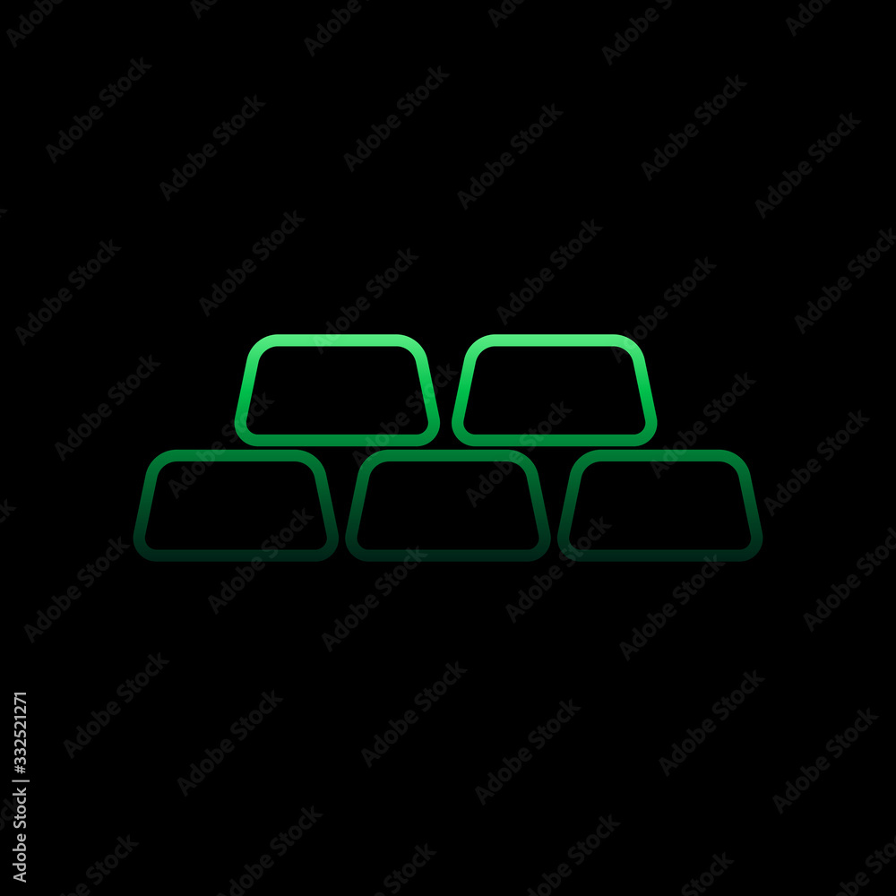 Poster gold bars nolan icon. simple thin line, outline vector of bank icons for ui and ux, website or mobil