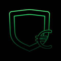 Protection of the euro nolan icon. Simple thin line, outline vector of bank icons for ui and ux, website or mobile application