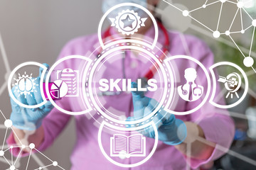 Soft Skills Medical Concept. Skill Healthcare Workers Growth Management Motivation Education.