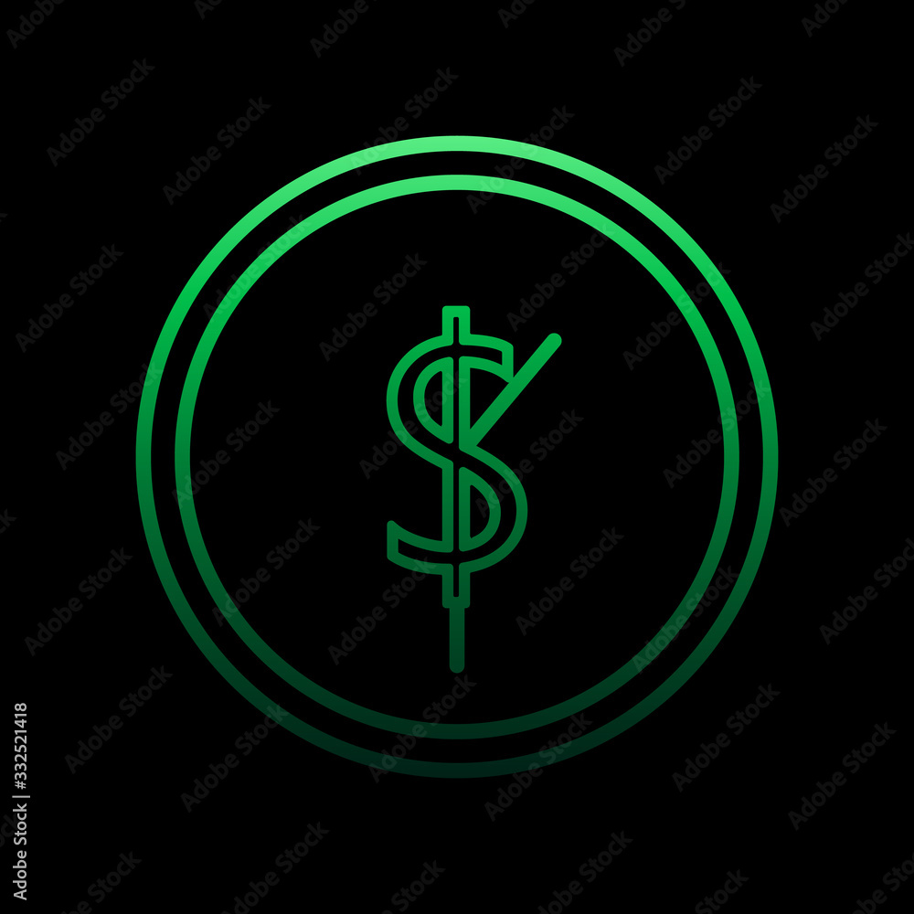 Poster time is money nolan icon. simple thin line, outline vector of bank icons for ui and ux, website or m