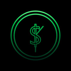 Time is money nolan icon. Simple thin line, outline vector of bank icons for ui and ux, website or mobile application