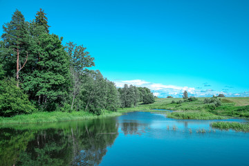 lake in beautiful contryside