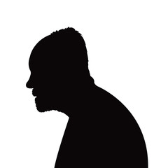 a man head silhouette vector