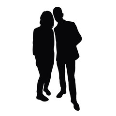 a couple body silhouette vector