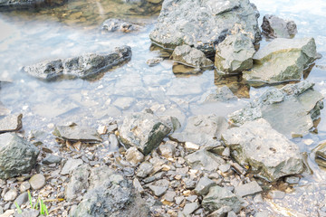 Fototapeta premium Dolomite rcks in river