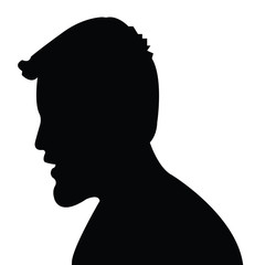 a man head silhouette vector