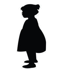 a girl body silhouette vector