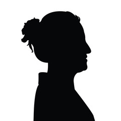 a woman head silhouette vector