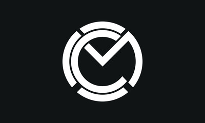 O , CM , MC , OMC letter logo design with creative modern typography. Abstract monogram logo.