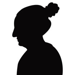 a woman head silhouette vector