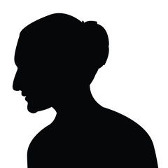 Naklejka na ściany i meble a woman head silhouette vector