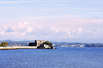 Fototapeta premium San Anton Castle in La Coruña, Galicia. Spain. Europe. October 8, 2019 