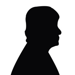 a woman head silhouette vector