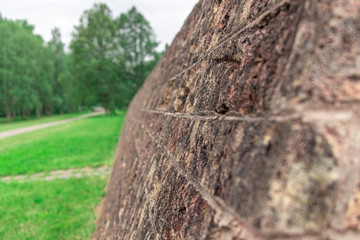 Travertine stone walls