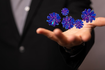 contagious coronavirus pandemic, dangerous virus outbreak 3d.