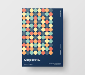 Amazing business presentation vector A4 vertical orientation front page mock up. Modern corporate report cover abstract geometric illustration design layout. Company identity brochure template.
