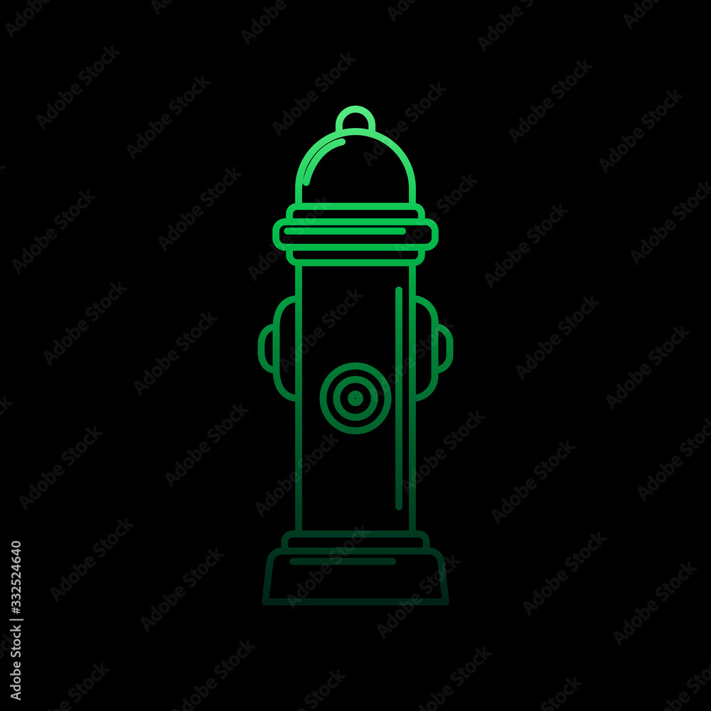 Poster fire hydrant nolan icon. simple thin line, outline vector of fireman icons for ui and ux, website or