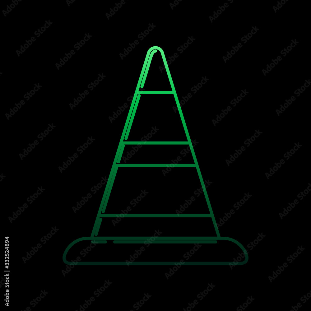 Poster road cone nolan icon. simple thin line, outline vector of fireman icons for ui and ux, website or mo