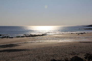 Sandstrand im Abendlicht