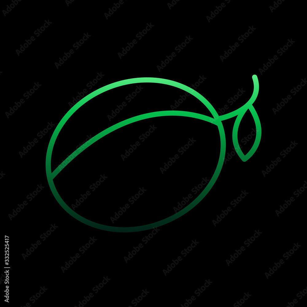 Aufkleber plum nolan icon. simple thin line, outline vector of fruit icons for ui and ux, website or mobile ap