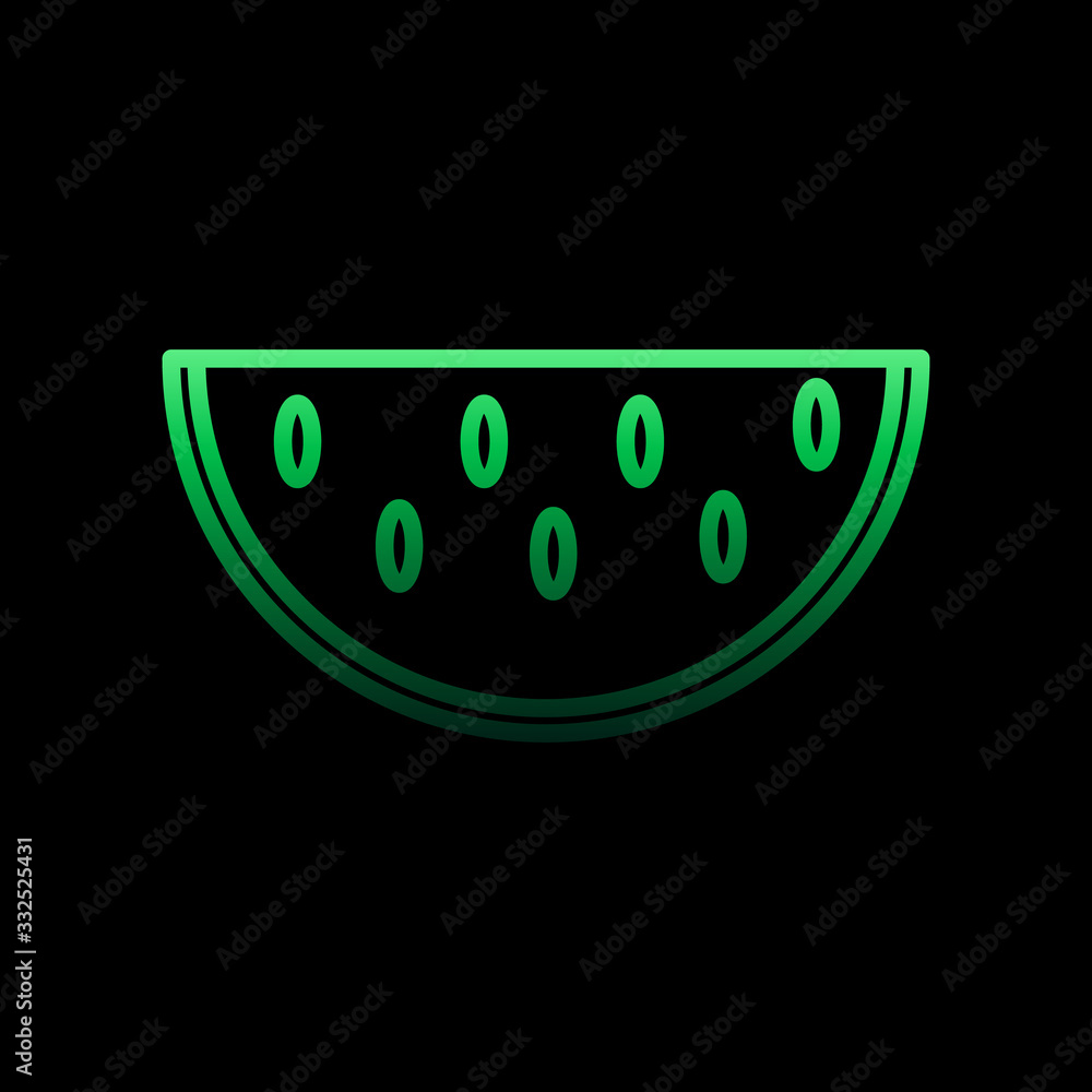 Poster watermelon nolan icon. simple thin line, outline vector of fruit icons for ui and ux, website or mob