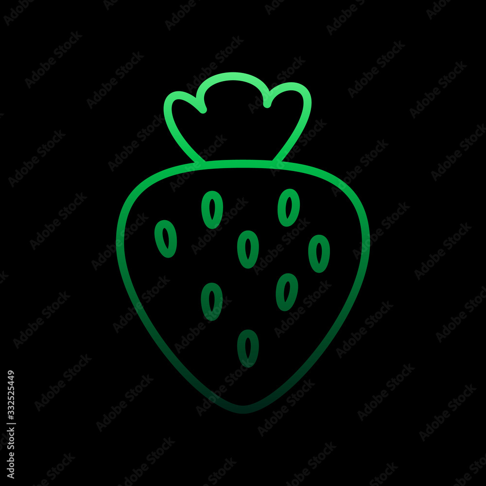 Aufkleber strawberry nolan icon. simple thin line, outline vector of fruit icons for ui and ux, website or mob