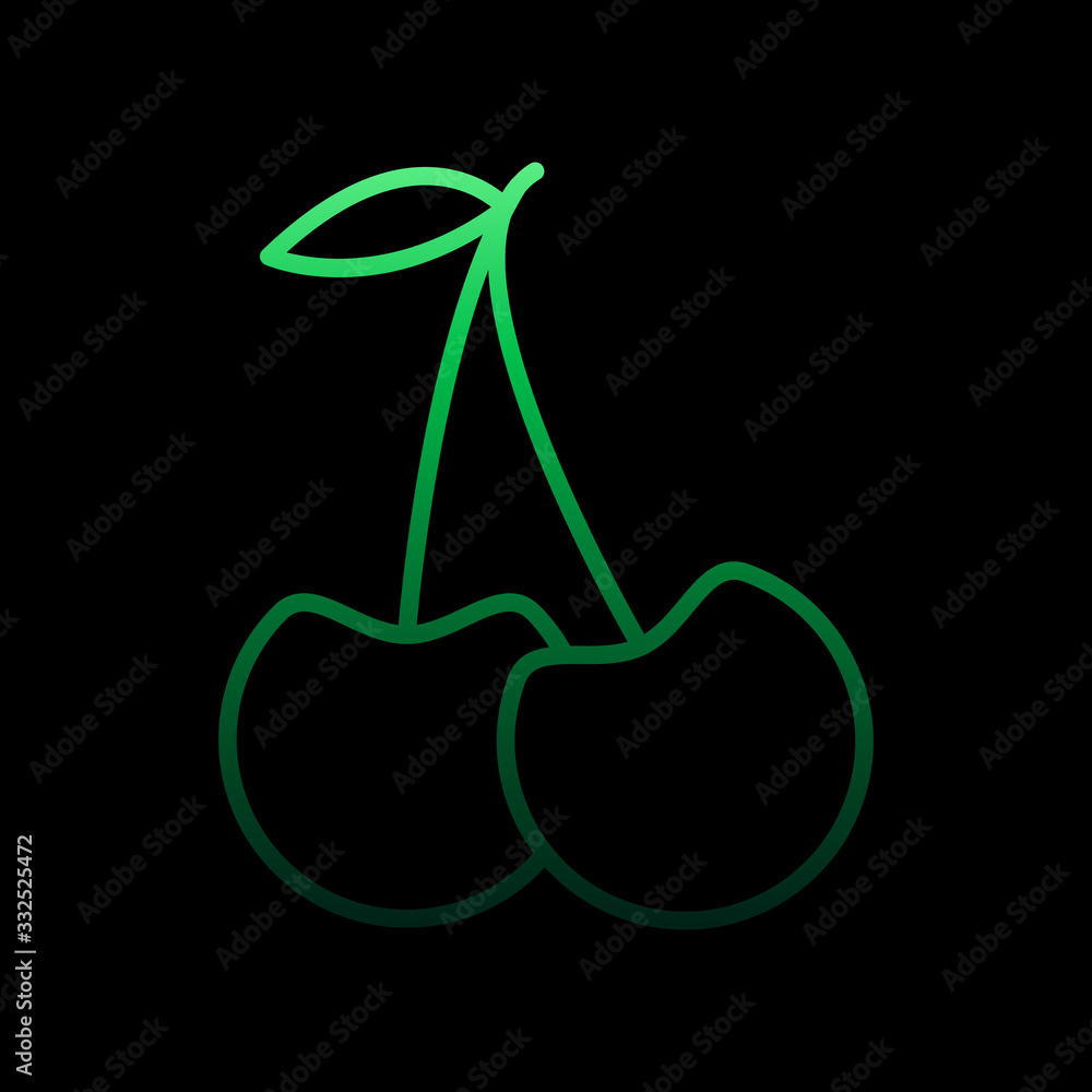 Poster cherry nolan icon. simple thin line, outline vector of fruit icons for ui and ux, website or mobile 
