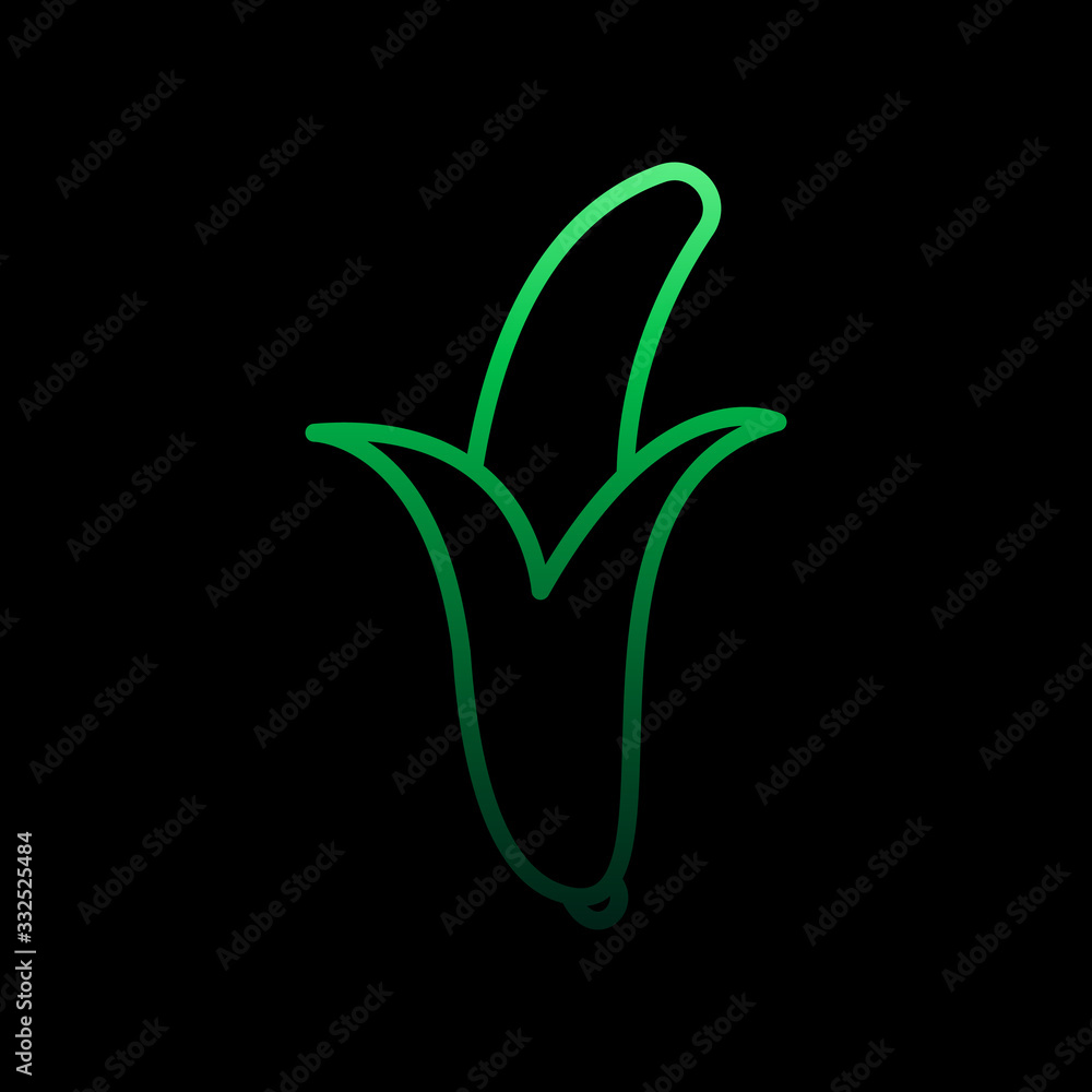 Poster open banana nolan icon. simple thin line, outline vector of fruit icons for ui and ux, website or mo