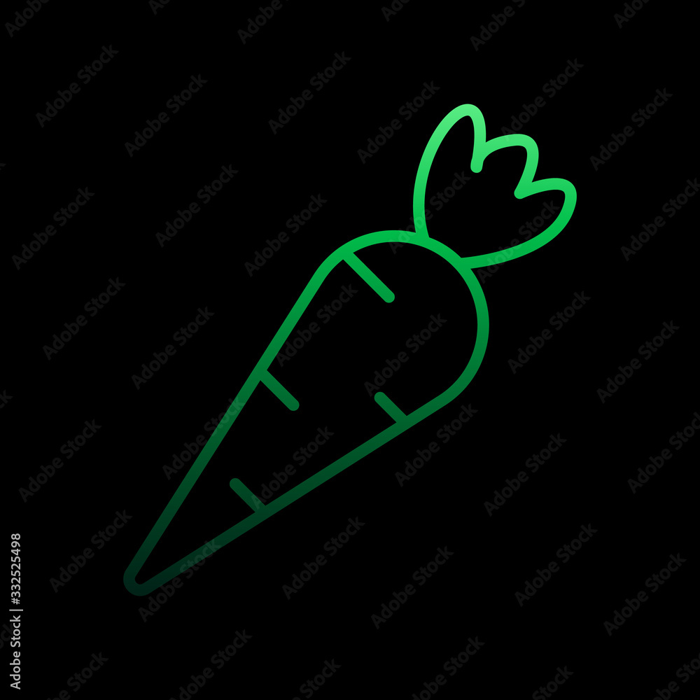 Poster carrot nolan icon. simple thin line, outline vector of fruit icons for ui and ux, website or mobile 