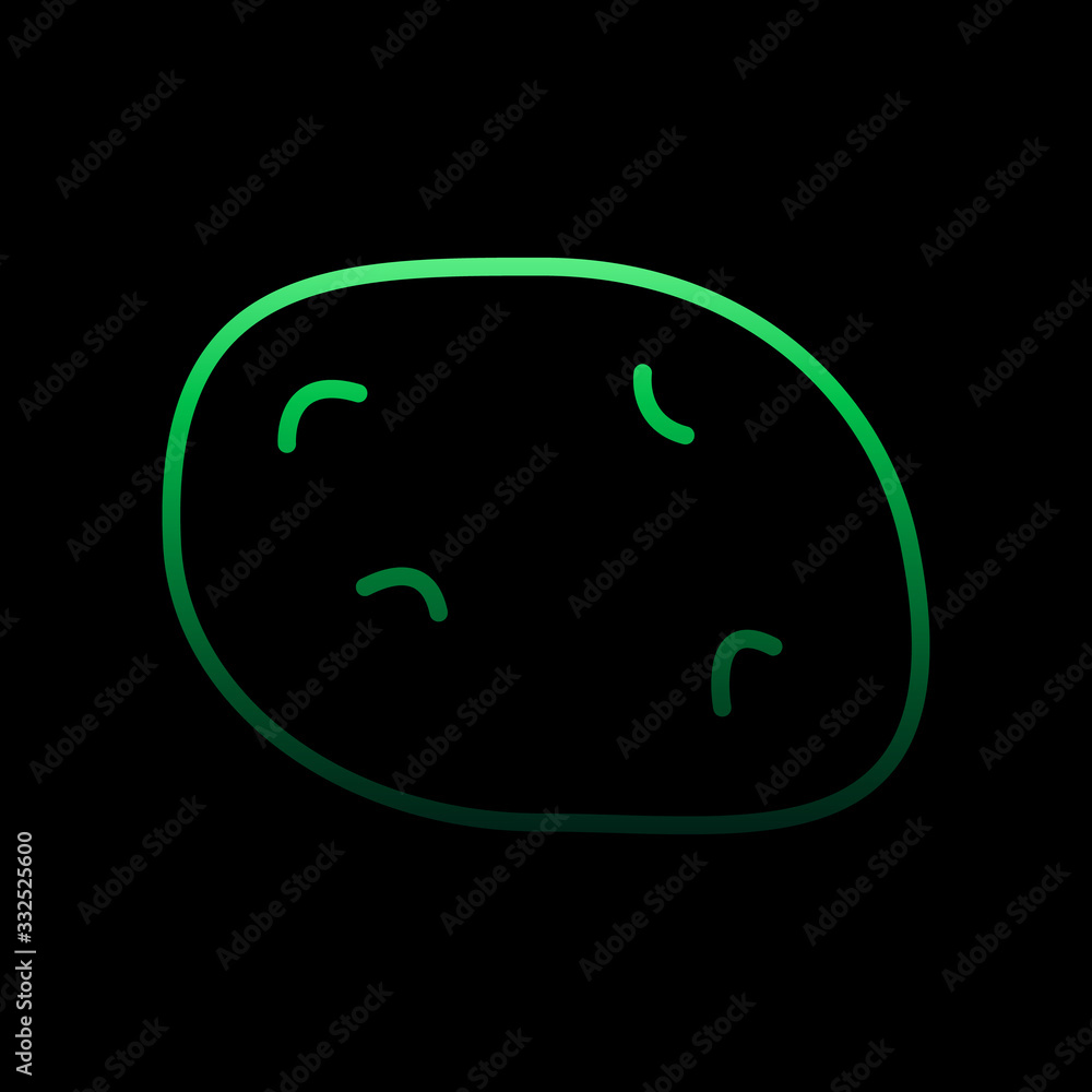 Poster potato nolan icon. simple thin line, outline vector of fruit icons for ui and ux, website or mobile 