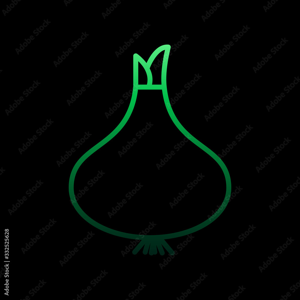 Poster onion nolan icon. simple thin line, outline vector of fruit icons for ui and ux, website or mobile a