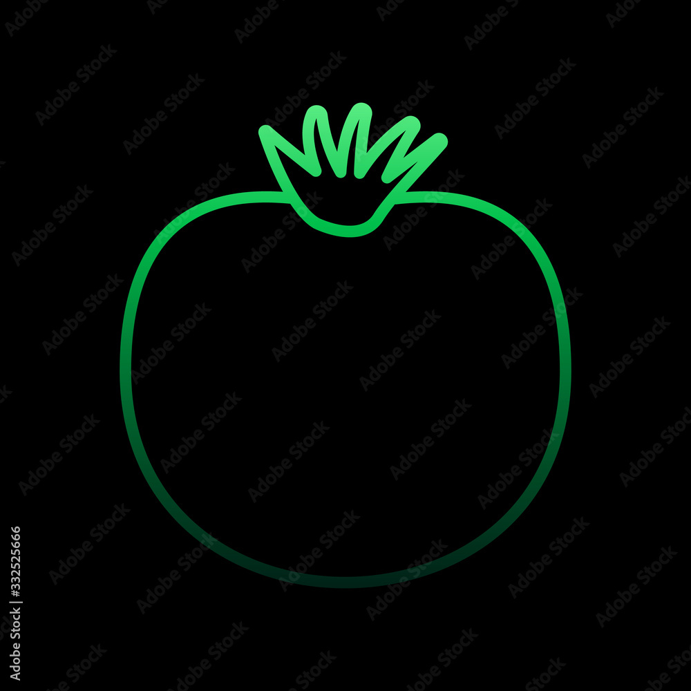 Poster a tomato nolan icon. simple thin line, outline vector of fruit icons for ui and ux, website or mobil