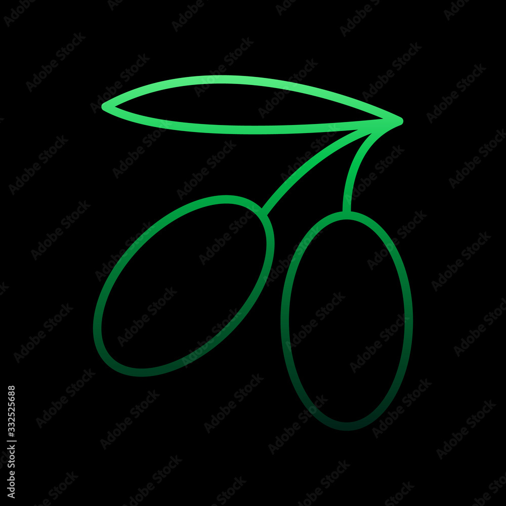 Aufkleber olives nolan icon. simple thin line, outline vector of fruit icons for ui and ux, website or mobile 