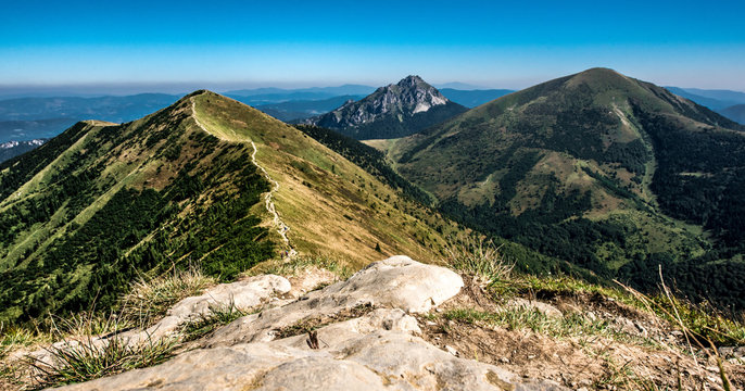 Small Fatra Ridge, view of Stoh and Velky Rozsutec