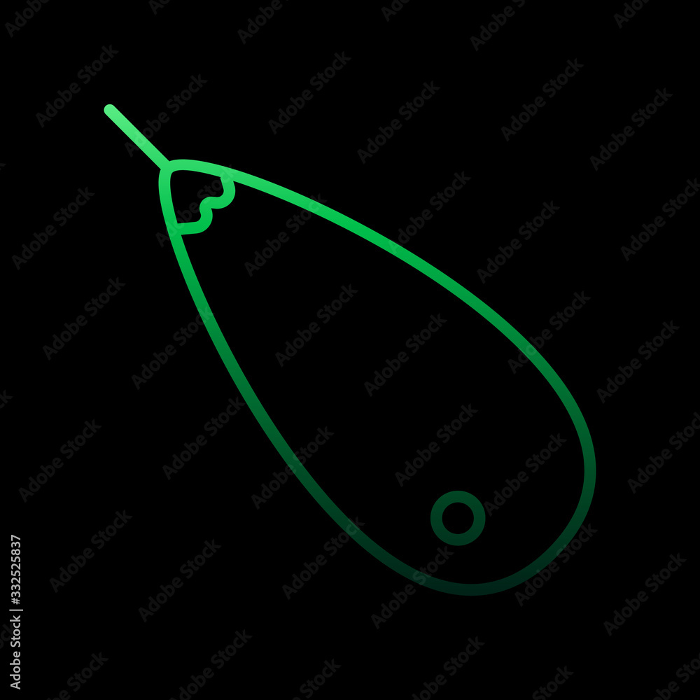 Poster eggplant nolan icon. simple thin line, outline vector of fruit icons for ui and ux, website or mobil