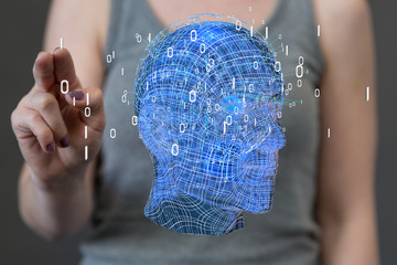 Mind, brain power and energy concept.