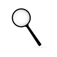 Magnifier icon. Vector illustration.White background. Flat.