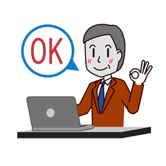 OKするビジネスマン
